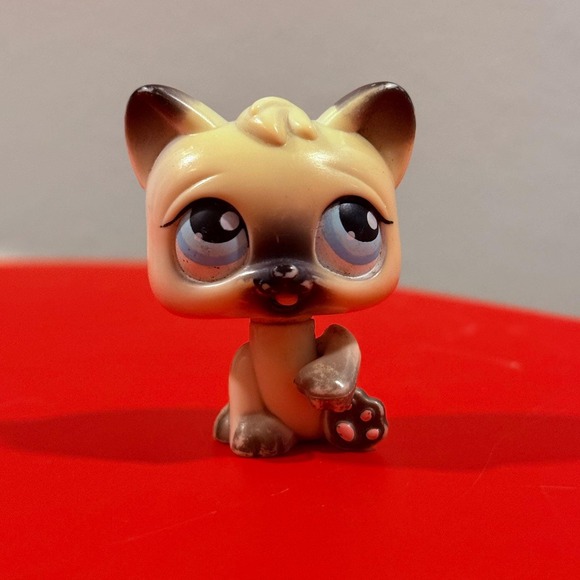Hasbro Other - Rare LPS Littlest Pet Shop 2005 Gen 1 Moving Paw Black & White Siamese Cat